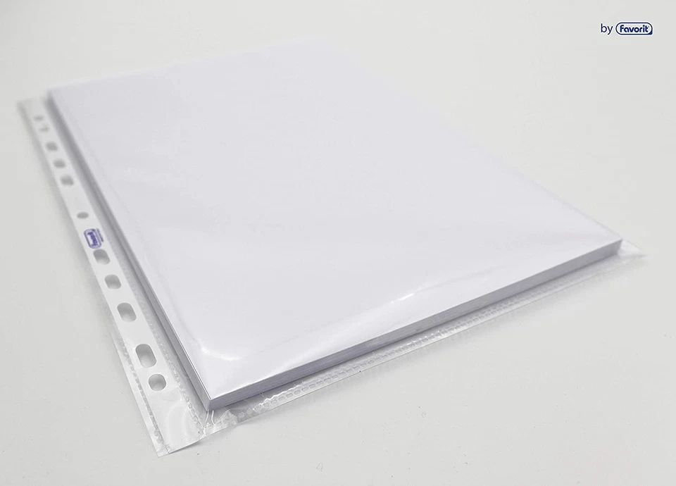 Buste Trasparenti A4, 100 Pz Finitura Buccia D'Arancia, Formato Interno 22x30 Cm - Immagine 3 di 4