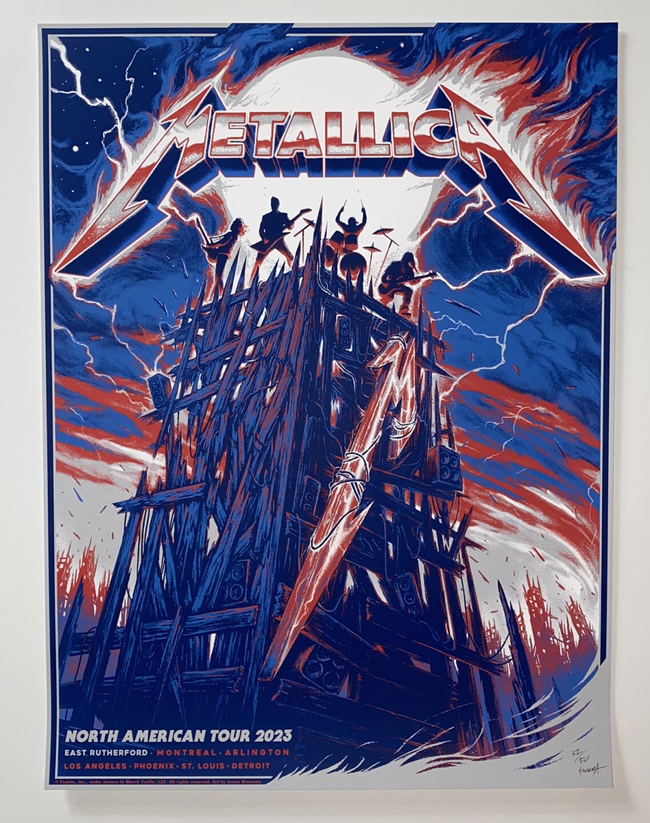 Metallica concert poster for 2025 Phoenix tour