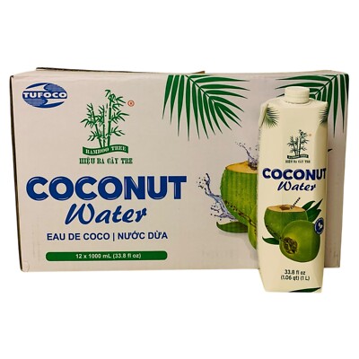 12x 1L BAMBOO TREE Kokoswasser | Kokosnusswasser 100% Natural Coconut Water