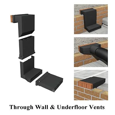 Manthorpe Underfloor Telescopic & Through Wall Vents / Airbrick Adapters Sleeves