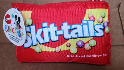 Dog  Squeaky Toy ( Skit-Tails Candy/  Skittles Candy )  Canine-dies