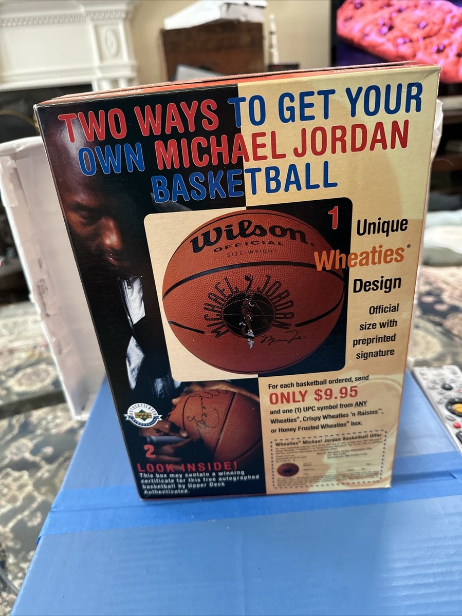 WHEATIES MICHAEL JORDAN FULL & SEALED 18 oz CEREAL BOX BASKETBALL