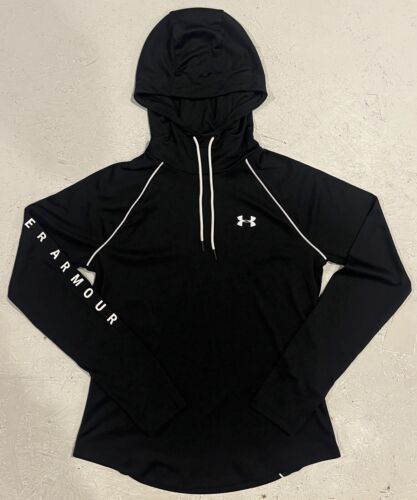 Under Armour Women's Velocity Hoodie HeatGear Loose 1355646 Black Size S