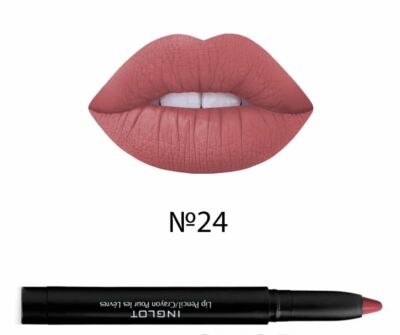 INGLOT Lip Pencil Crayon Sharpener Shade #24 Nude Mauve Full Size New