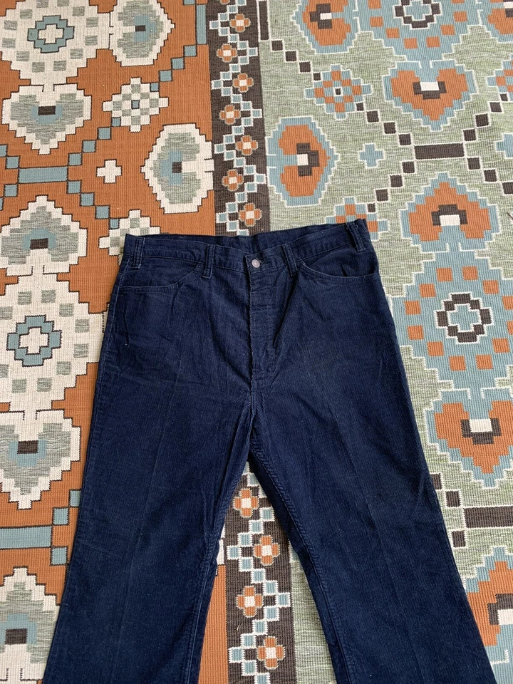 Pantalones Levi’s 517 de pana negra para hombre vintage años 70 hechos en EE. UU. 38x30 Foto 2 de 4