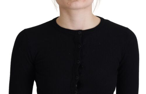 DOLCE & GABBANA Sweater Wool Black Button Down Slim Cardigan IT40/US6/S 1130usd - Picture 4 of 8