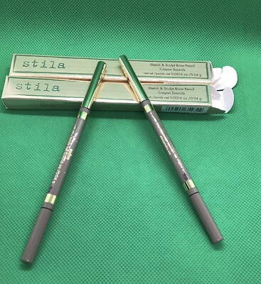 2 STILA Sketch & Sculpt Brow Pencils Medium New in Box