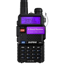 Baofeng UV-5G Pro GMRS Radio  NOAA/UHF/VHF/Airband Receiver  5W  128 Channels