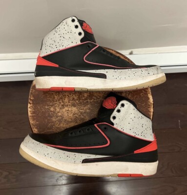 Air Jordan Retro 2 Infrared Cement Sz. 10.5 Jordan 2 Retro Infrared 23 Black Red 2014 385475-023  main image 4