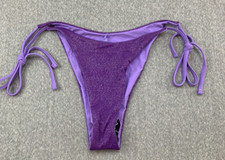 Zaful Sparkle String Bikini Tankini Swimsuit Bottoms Women S Purple Reversable