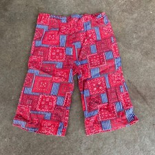 vintage homemade red bandana baby pants hippie pants