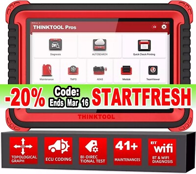 2025 THINKCAR Thinktool PROS Car Diagnostic Scanner Key Coding Bidirectional BT