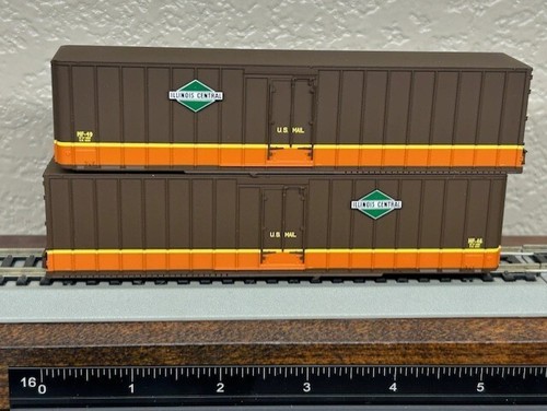 ILLINOIS CENTRAL FLEXI-VAN MARK III -TOFC FLAT CAR w/ 2 TRAILERS HO Scale NEW - Picture 11 of 17