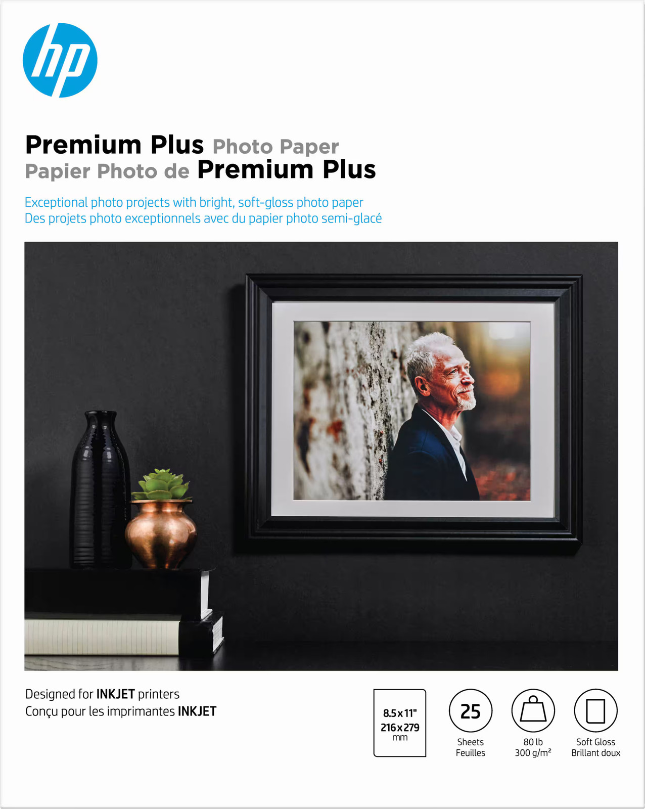 Струйная фотобумага HP - Premium Plus Soft Glossy размером 85 x 11 дюймов - 25 шт - Белая 4190₽