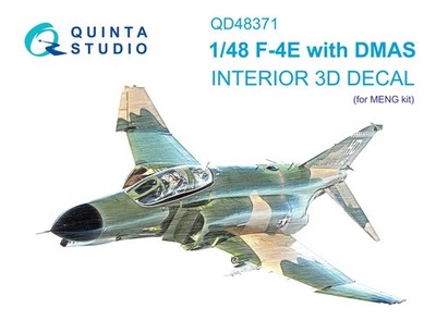 1:48 F-4E Phantom II with DMAS Interior 3D Color Decal - Quinta QD48371 Meng