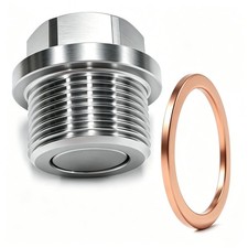 M24x1.5 Stainless Steel Magnetic Front Differential Drain Plug with 08-20 Lex...