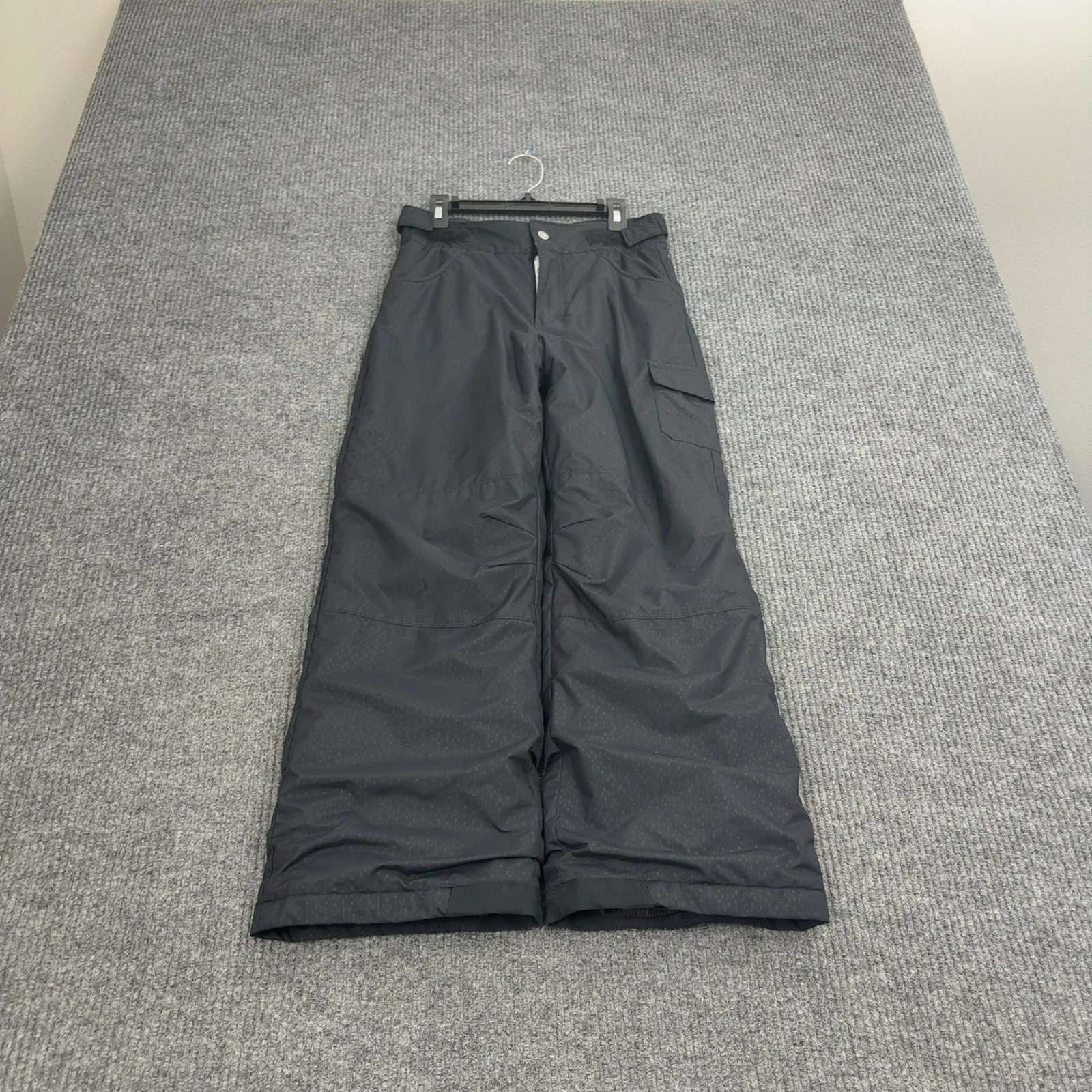 Columbia Snow Pants Youth M Black Polyester Cargo Ski Snowboard Winter Outdoor