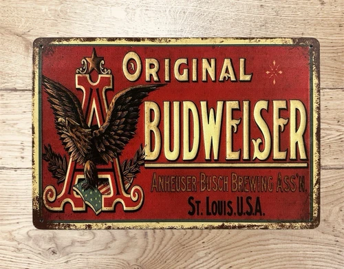 Budweiser Beer Vintage Style Tin Metal Bar Sign Poster Man Cave Collectible New
