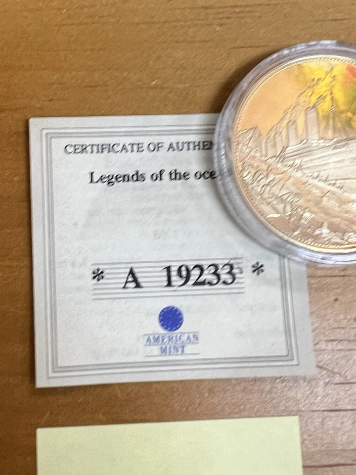 2004 Titanic Collectible Coin Legends Of The Ocean American Mint - Image 2 of 4