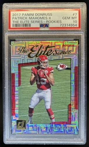 2017 Donruss Patrick Mahomes II The Elite Series Rookies RC #7 Chiefs PSA 10