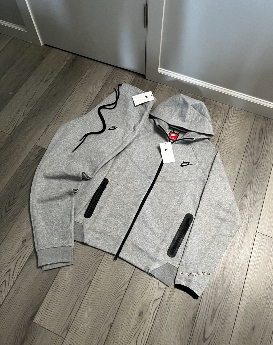 Nike Tech Fleece Full-Zip Hoodie & Joggers Set Grey Sizes S-L |FREE SHIPPING|