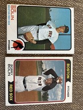Bob Bolin 2 Card Lot - Red Sox - 1973 Topps #541 & 1974 Topps #427