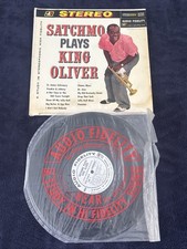 1960s LOUIS ARMSTRONG RECORD Satchmo Plays King Oliver NEW ORLEANS JAZZ Vinyl LP