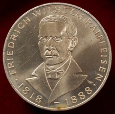 Germany 5 Deutsche Mark 1968 J - Raiffeisen - 0.62 Silver (M3008)