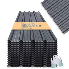Metal Roofing Panels - 20 Pcs Waterproof Heavy Grey/ 20Pcs/42.52x17.7in Gray