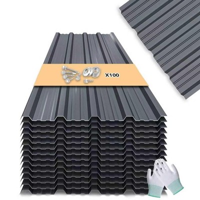 Metal Roofing Panels - 20 Pcs Waterproof Heavy Grey/ 20Pcs/42.52x17.7in Gray