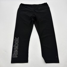 Reebok Capri Leggings Women S Black Logo . 40946