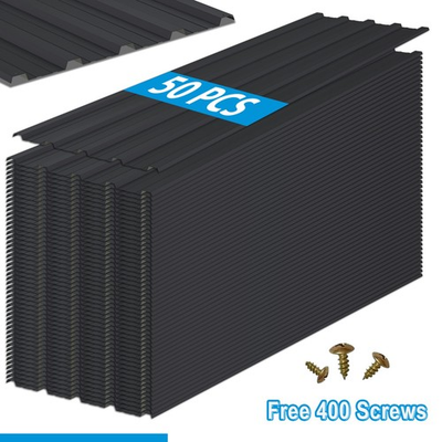 #ad 50 PCS Roof Panels Galvanized Steel Hardware Metal Roofing Sheets Wall Panels $289.99