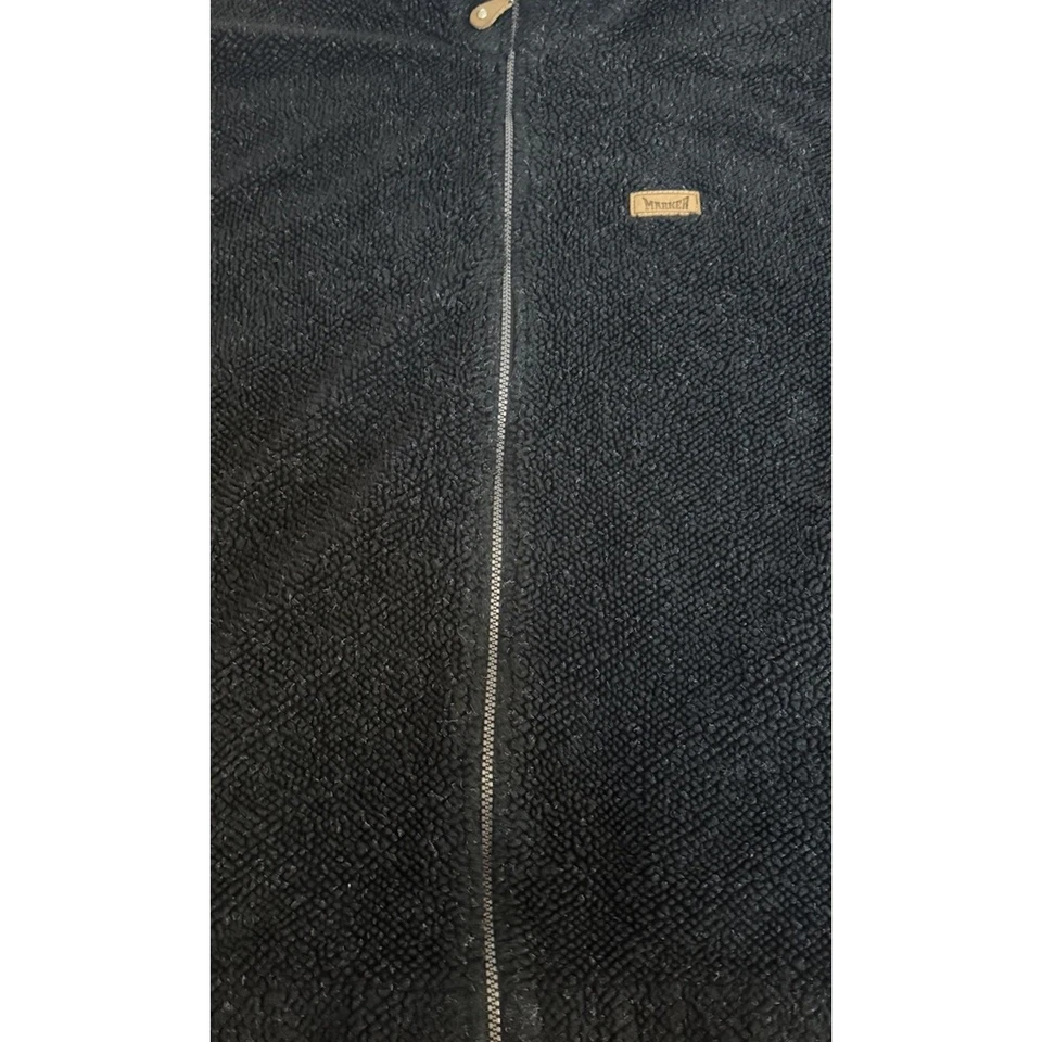 Marker Brand Black Fleece Jacket Size Large PreOwned Great Condition - Image 2 of 4