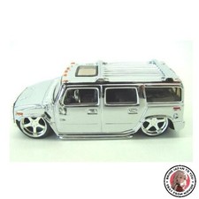 NEW 1:64 Scale Chrome Edition - 2003 Hummer H2 Minicar Diecast Car Automobile