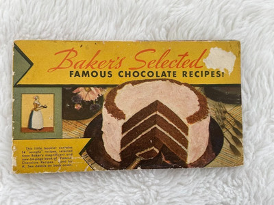 Vintage 1936 Baker's SELECTED FAMOUS Chocolate Recipe Booklet Cooking 14 PAGES