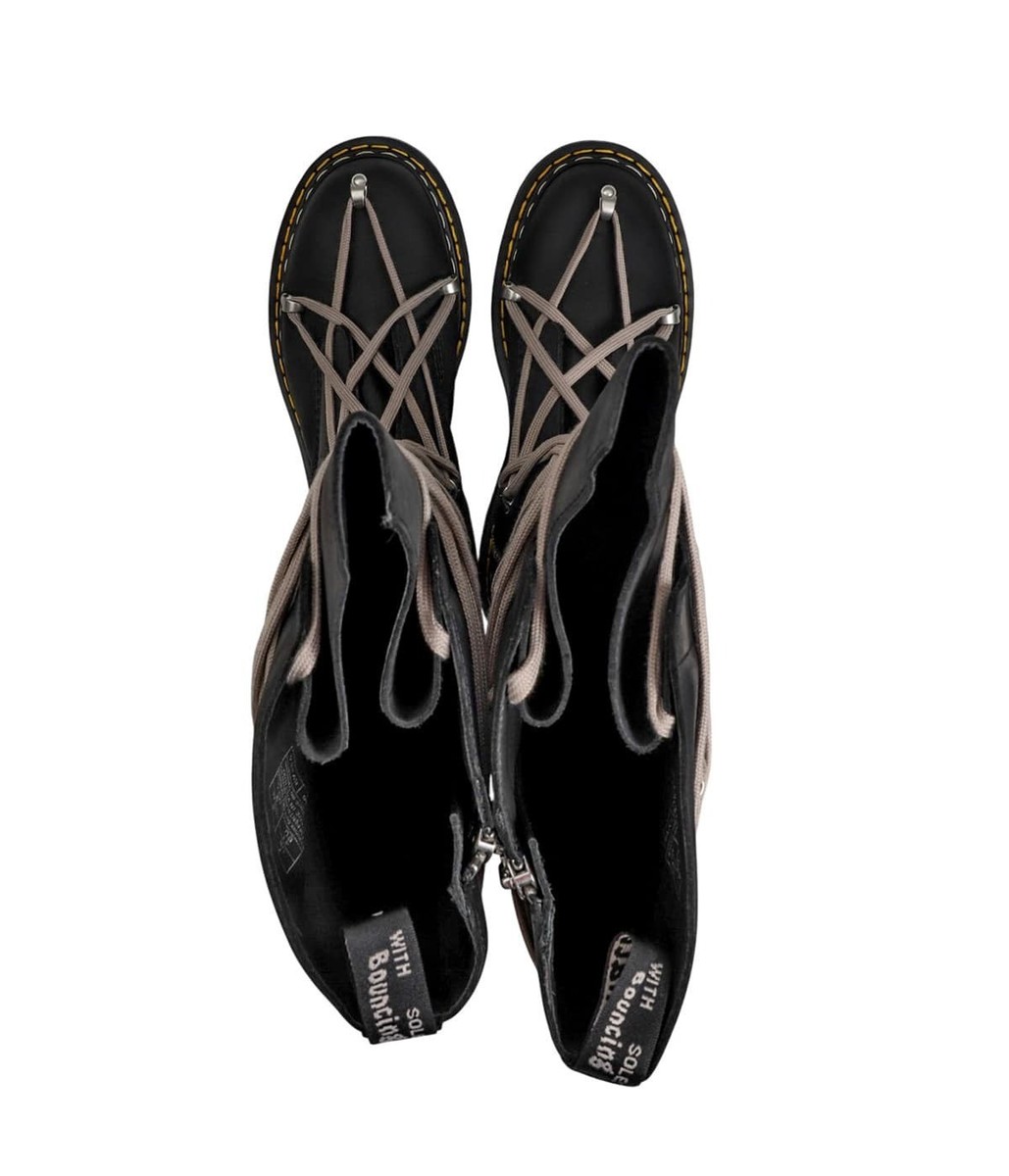 靴 RickOwens Dr.Martin 1B60 PENTALACE QUAD Dr. Martens x Rick Owens 1B60 Quad Sole Pentalace black tall boots