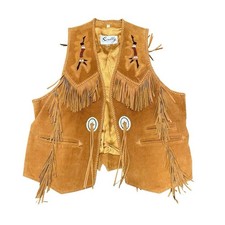 Vintage Scully Suede Leather Fringe Western Vest
