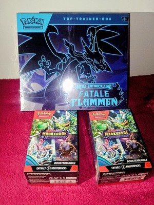 Pokemon Fatale Flammen TTB + 2 booster bundle Deutsch OVP