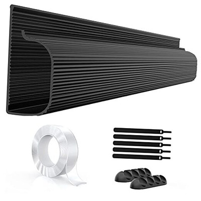 Cable Management J Channel Cable Raceway,  Under Desk Cord Management Black