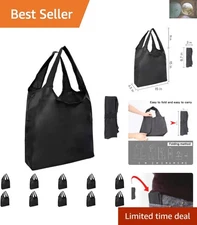 Large Capacity Folding Shopping Bags - 10 Pack, Durable Nylon for Easy Carry