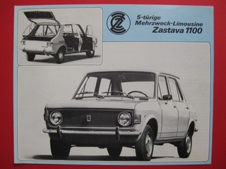 Zastava 1100 Fiat 128 Prospekt 1974