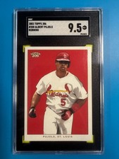 ALBERT PUJOLS, 2002 TOPPS 206 #200 RUN, CARDINALS SGC 9.5 POP 1