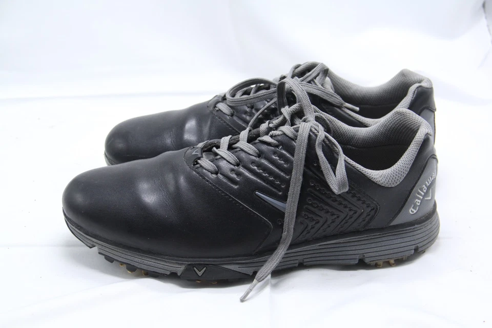Callaway Cheviot Spiked Golf Shoes Mens Size 11 Black Leather Oxford Opti-soft - Image 3 of 4
