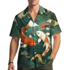 Koi Fish Hawaiian Shirt Men Women