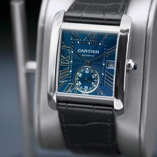 Cartier Tank MC WSTA0010 Blue Dial 44mm 2017 Box & Papers 7