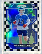 2021 Prizm Elijah Molden Black And White Checker Prizm SP Rookie RC #422 TItans