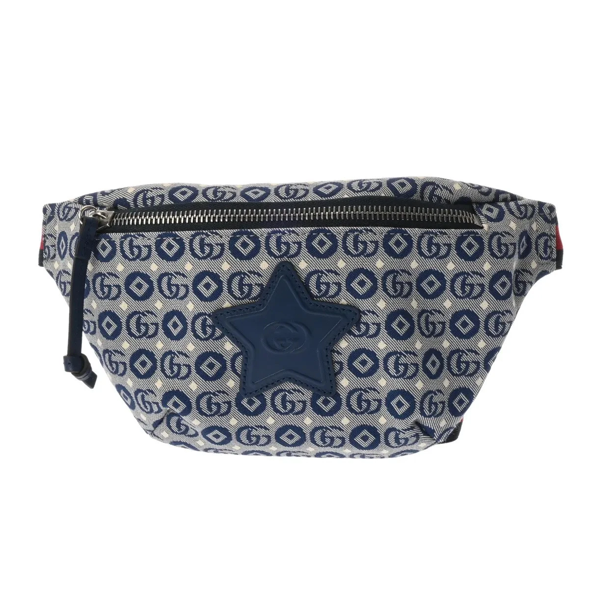 Gucci — Gucci Uesutopouch 502095 527066 Belt Bag Canvas Blue #WB3295