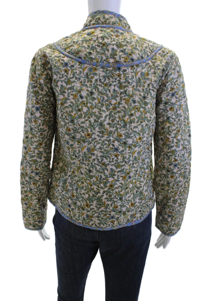 Chaqueta bohemia floral acolchada beige manga larga Xirena para mujer talla XS Foto 3 de 4