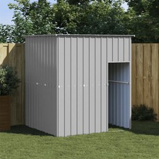 Dog House Light Grey Galvanized Steel 64.9 x 60.2 x 71.3 in vidaXL