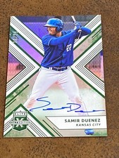 2018 Elite Extra Edition #98 Samir Duenez RC Rookie Autograph Auto /25 Green Ref